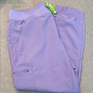 Figs Zamora Jogger Lavender Dew Petite Large EUC